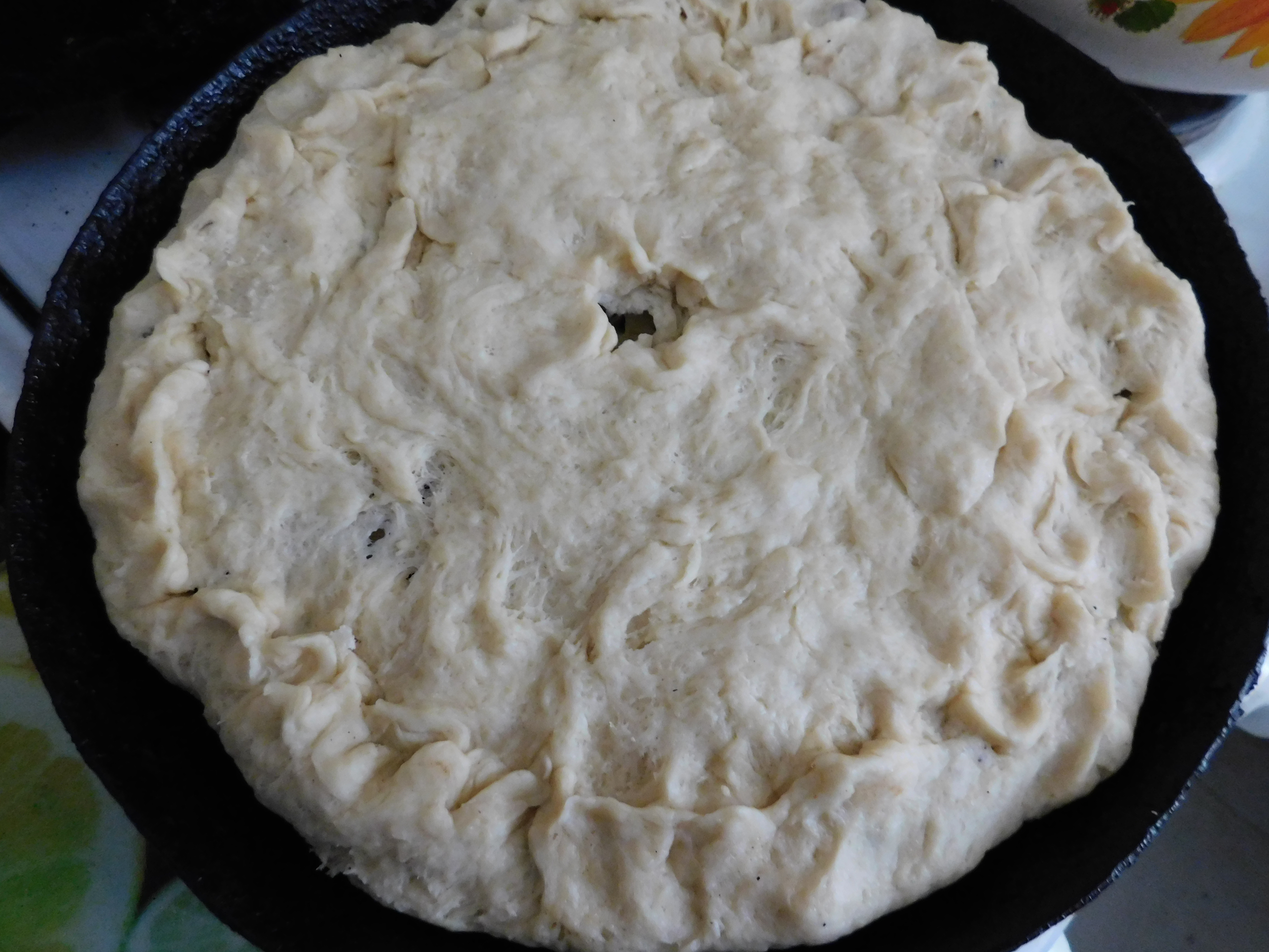 Вид пирога, готового к выпечке