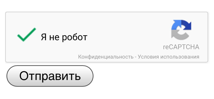 Как выглядит окно капчи на сайте